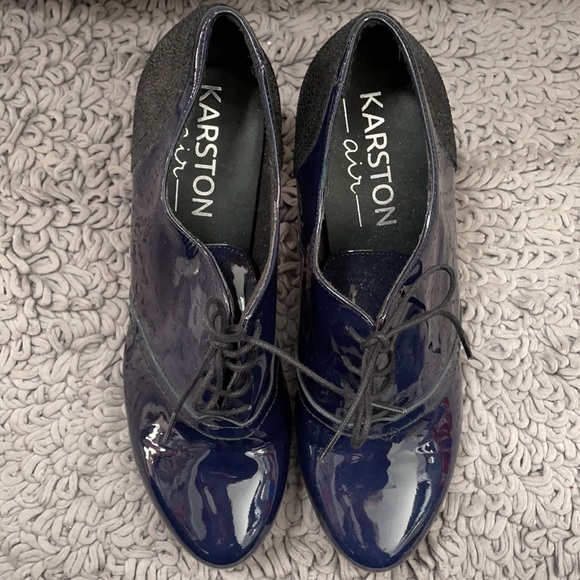 Patent Blue Karston Heels - Picture 5 of 8